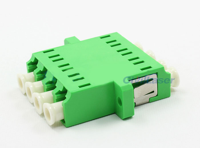 LC Integrated Type Singal Mode Four Core Verde Plastic Fiber Optic Adapter